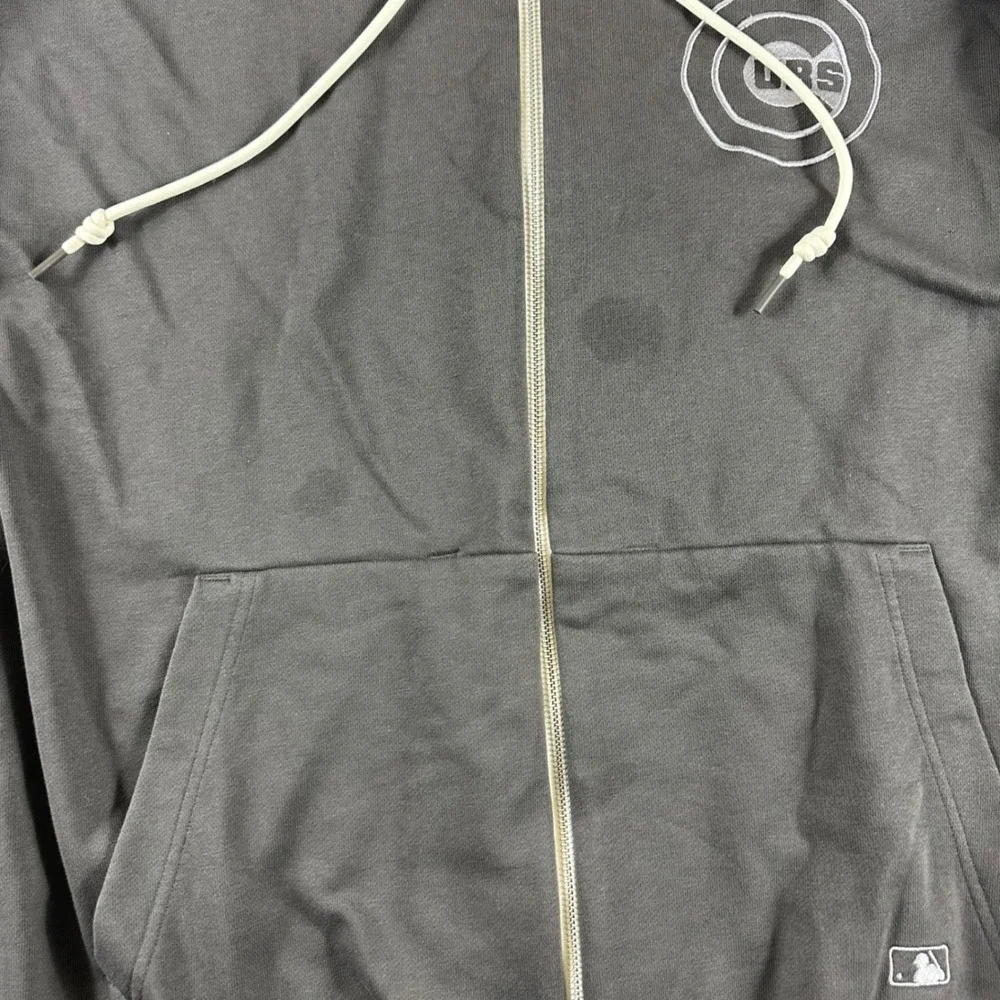 Nike MLB Chicago Cubs Dri-FIT Standard Issue Full Zip Hoodie Mens 3XL Gray Stain